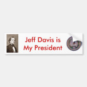 Präsident Jefferson Davis Autoaufkleber (Vorne)