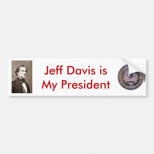 Präsident Jefferson Davis Autoaufkleber (Vorne)