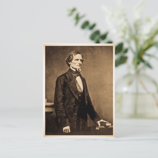 Präsident Jefferson Davis Postkarte (Stehend Vorderseite)