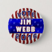 Präsident Jim-Webb Wahl 2016 Demokrat Button (Vorderseite)