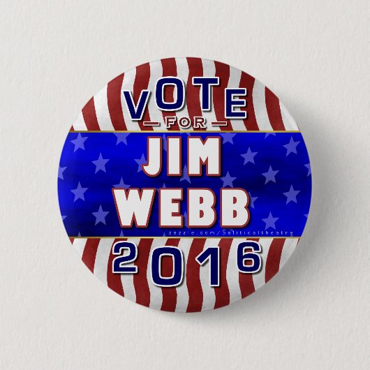 Präsident Jim-Webb Wahl 2016 Demokrat Button (Vorderseite)