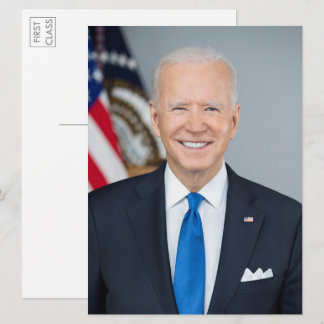 Präsident Joe Biden 2021 Porträt Große Postkarte