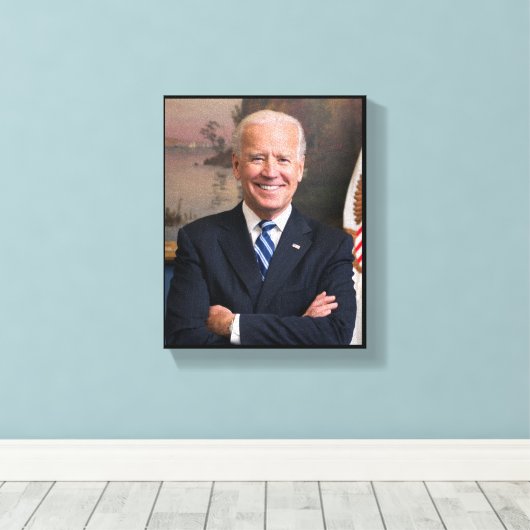Präsident Joe Biden Ehemaliger Vizepräsident Offiz Leinwanddruck (Insitu (Holzboden))