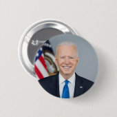 Präsident Joe Biden Offiziell Portrait 2021 Button (Vorne & Hinten)