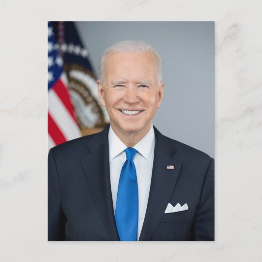 Präsident Joe Biden Offiziell Portrait 2021 Postkarte (Vorderseite)