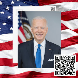 Präsident Joe Biden Offiziell Portrait 2021 Postkarte
