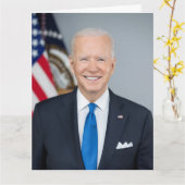 Präsident Joe Biden Offiziell Portrait Birthday Karte (Gelbe Blume)