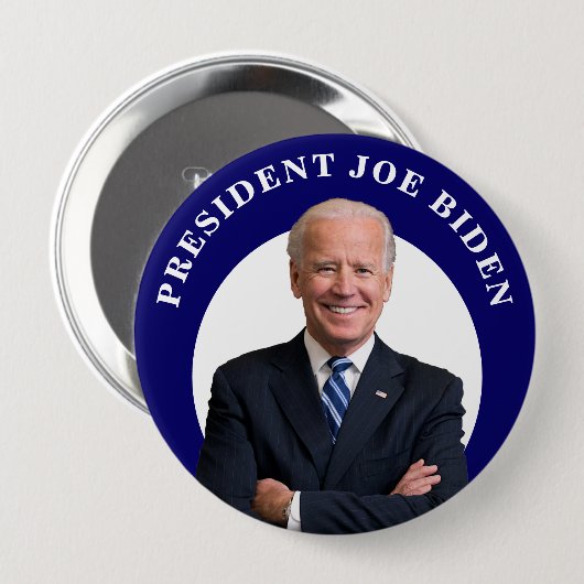 Präsident Joe Biden Portrait Button (Vorne & Hinten)