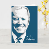 Präsident Joe Biden Unterschrift Karte (Gelbe Blume)