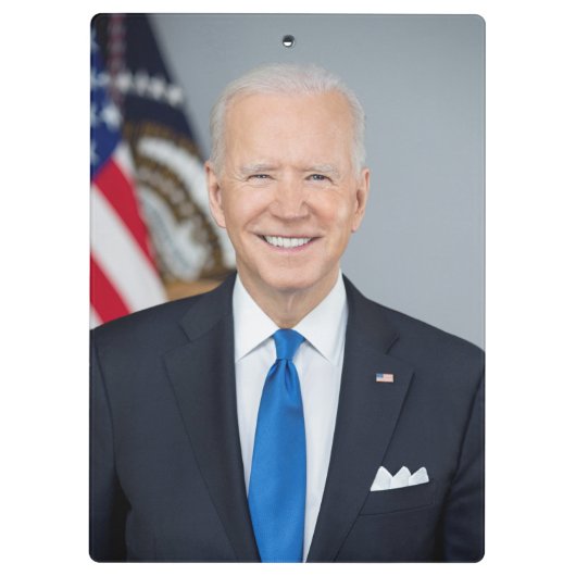 Präsident Joe Biden White House Portrait Clipboa Klemmbrett (Rückseite)