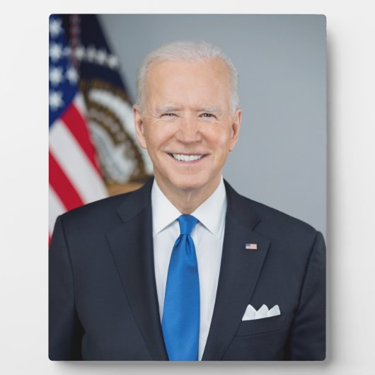 Präsident Joe Biden White House Portrait Fotoplatte (Vorderseite)