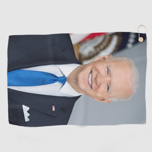Präsident Joe Biden White House Portrait Golfhandtuch (Horizontal)