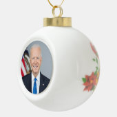 Präsident Joe Biden White House Portrait Keramik Kugel-Ornament (Rechts)