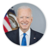 Präsident Joe Biden White House Portrait Keramikknauf (Vorderseite)