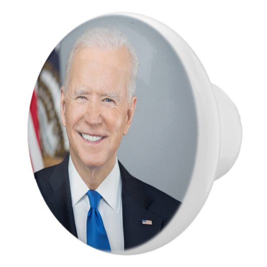 Präsident Joe Biden White House Portrait Keramikknauf (Rechts)