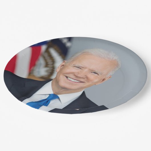 Präsident Joe Biden White House Portrait Pappteller (Schrägansicht)