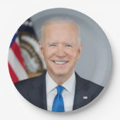 Präsident Joe Biden White House Portrait Pappteller (Vorderseite)