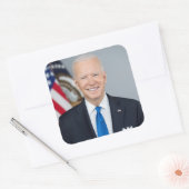 Präsident Joe Biden White House Portrait Quadratischer Aufkleber (Umschlag)