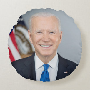 Präsident Joe Biden White House Portrait Rundes Kissen