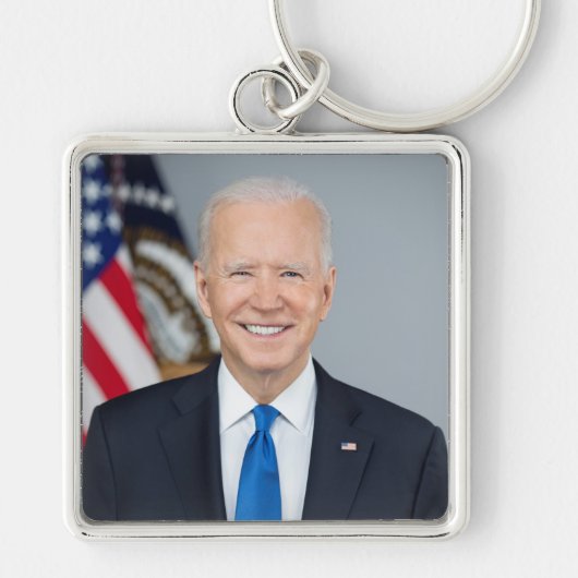 Präsident Joe Biden White House Portrait Schlüsselanhänger (Vorne)