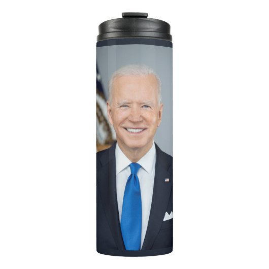 Präsident Joe Biden White House Portrait Thermosbecher (Vorderseite)