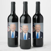 Präsident Joe Biden White House Portrait Weinetikett (Flaschen)