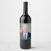 Präsident Joe Biden White House Portrait Weinetikett (Vorderseite)