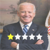 Präsident Joe Biden Zulassungsbewertung Aufkleber (Vorderseite)
