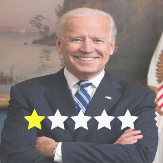 Präsident Joe Biden Zulassungsbewertung Aufkleber (Vorderseite)