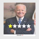 Präsident Joe Biden Zulassungsbewertung Aufkleber (Blatt)