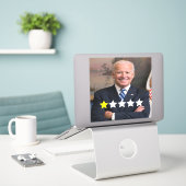 Präsident Joe Biden Zulassungsbewertung Aufkleber (Laptop auf Schreibtisch)