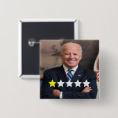 Präsident Joe Biden Zulassungsbewertung Button (Vorne & Hinten)