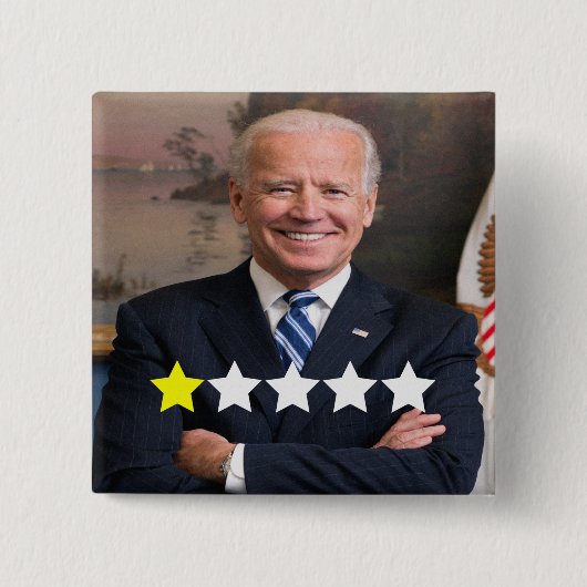 Präsident Joe Biden Zulassungsbewertung Button (Vorderseite)