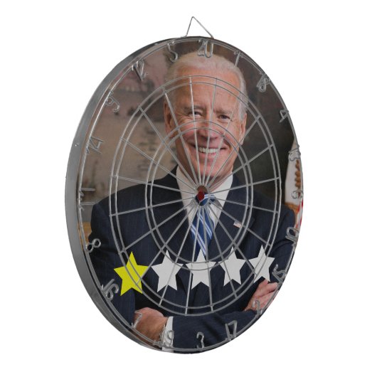 Präsident Joe Biden Zulassungsbewertung Dartscheibe (Vorderseite Links)