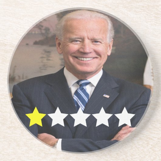Präsident Joe Biden Zulassungsbewertung Getränkeuntersetzer (Vorne)