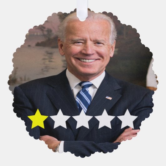 Präsident Joe Biden Zulassungsbewertung Ornament Karte (Vorderseite)