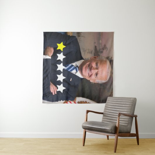 Präsident Joe Biden Zulassungsbewertung Wandteppich (Beispiel (Horizontal))