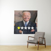 Präsident Joe Biden Zulassungsbewertung Wandteppich (Beispiel)