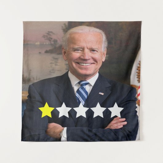 Präsident Joe Biden Zulassungsbewertung Wandteppich (Vorderseite)