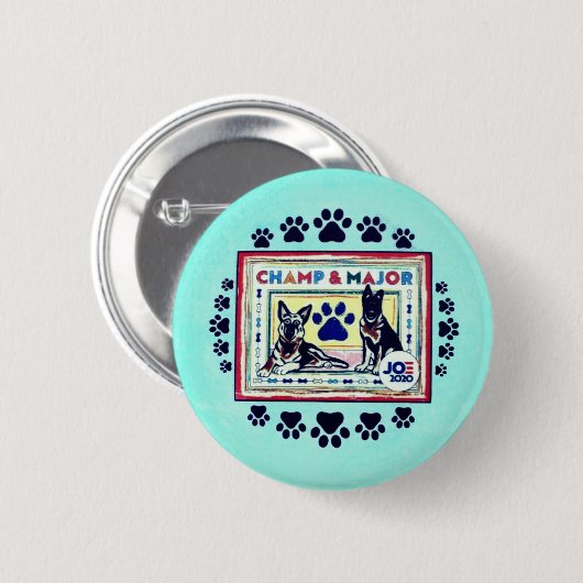 Präsident Joe Bidens erste Hunde Button (Vorne & Hinten)