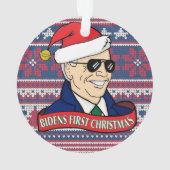 Präsident Joe Bidens Erste Weihnachtsakryllik Ornament (Rückseite)