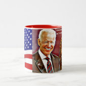 Präsident JoeBident - Vizepräsident Kamala Harris Zweifarbige Tasse (Mittel)