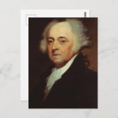 Präsident John Adams Postkarte (Vorne/Hinten)