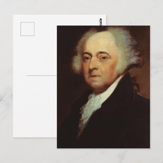 Präsident John Adams Postkarte (Vorne/Hinten)