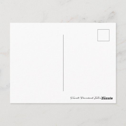 Präsident John Adams Postkarte (Rückseite)