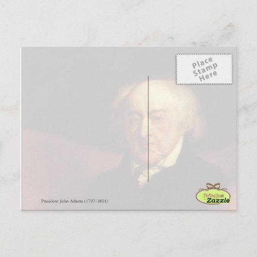 Präsident John Admas Postkarte (Rückseite)