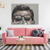 Präsident John F. Kennedy - Canvas Print Leinwanddruck (Insitu (Wohnzimmer))