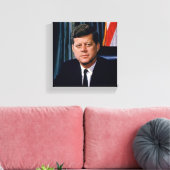Präsident John F Kennedy Portrait JFK 35. 8x8 Leinwanddruck (Insitu (Wohnzimmer))
