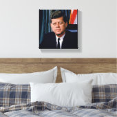 Präsident John F Kennedy Portrait JFK 35. 8x8 Leinwanddruck (Insitu (Schlafzimmer))
