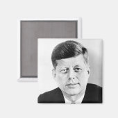 Präsident John F Kennedy Portrait Magnet (Vorderseite/Rückseite)